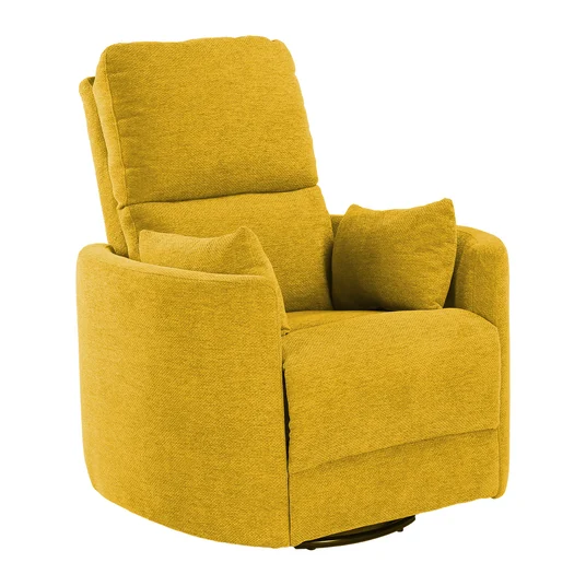 Tugitool STINA kiikuv ja pöörlev manuaalne recliner 83x88xH100cm, kollane