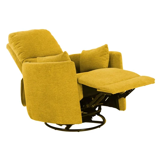 Tugitool STINA kiikuv ja pöörlev manuaalne recliner 83x88xH100cm, kollane