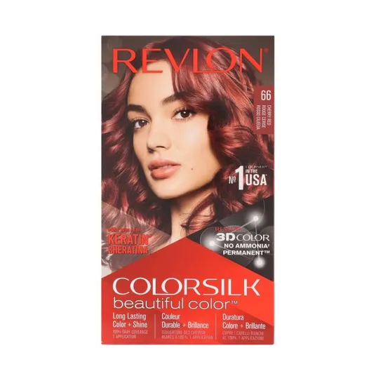 Revlon, Colorsilk, Permanent Hair Dye, 66 Cherry Red, 130 ml