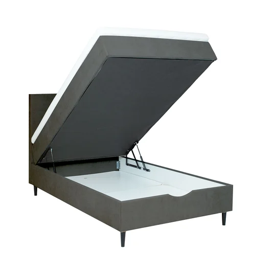 Continental bed LAARA 90x200cm, dark grey