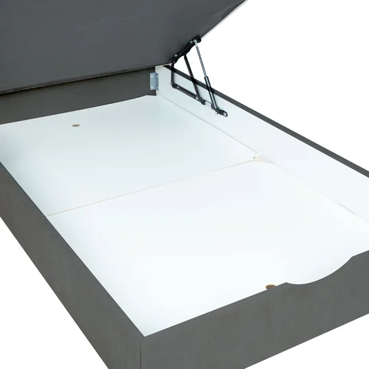 Continental bed LAARA 90x200cm, dark grey