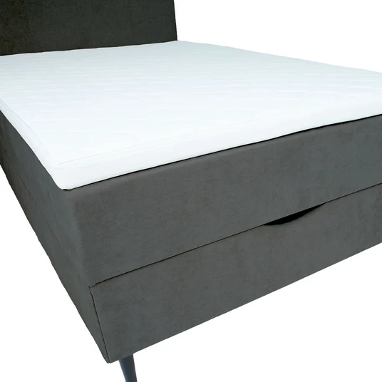 Continental bed LAARA 90x200cm, dark grey