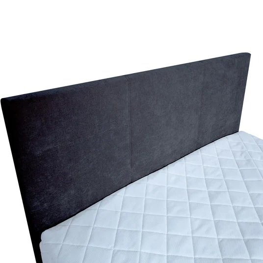 Kontinentaalvoodi LEVI 160x200cm, madratsiga, tumehall, 163x210xH114,5cm