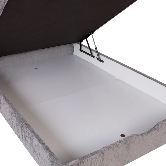 Kontinentaalvoodi LAARA 140x200cm, hall, 141x208xH119cm