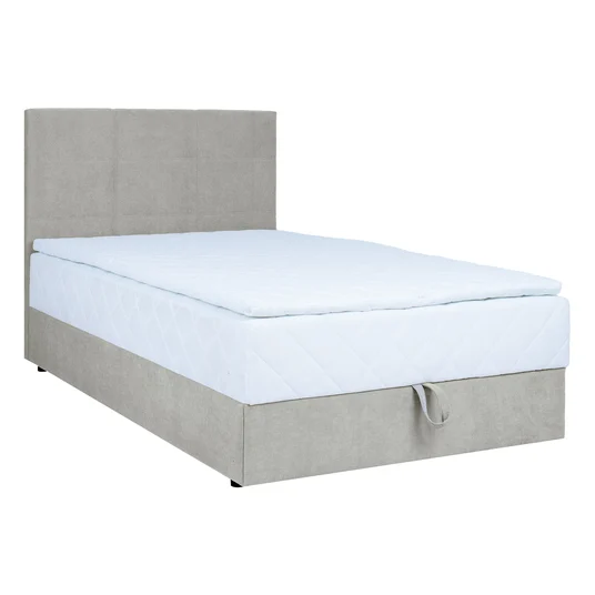Continental bed LEVI 120x200cm, with mattress, dark beige