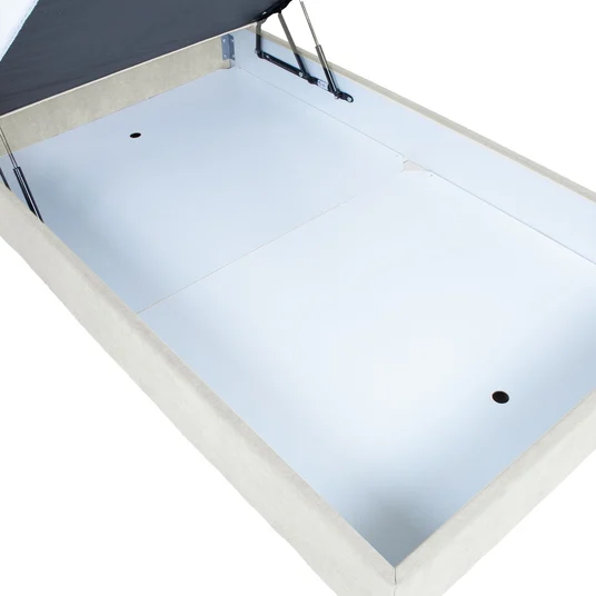 Continental bed LEVI 120x200cm, with mattress, dark beige