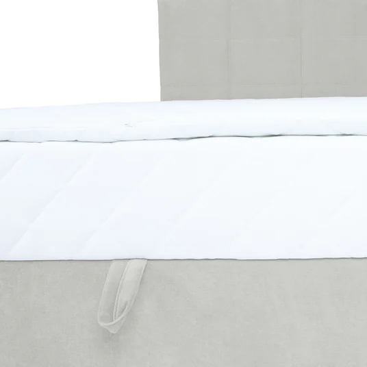 Continental bed LEVI 120x200cm, with mattress, dark beige