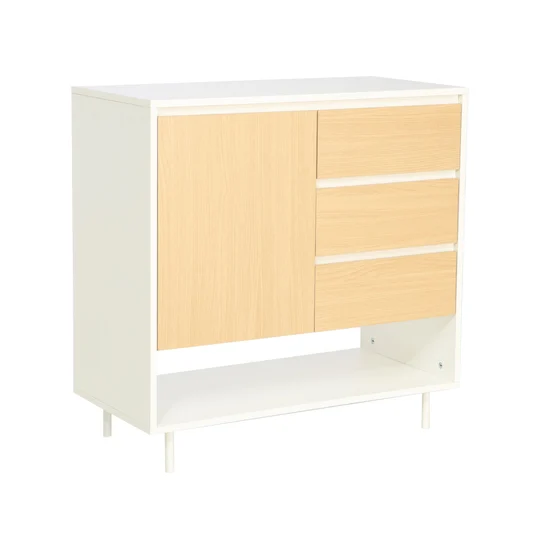 Kummut HERTA 80x40xH80cm, valge/hele puit