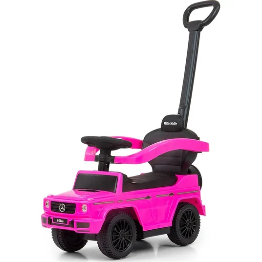 „Milly Mally“ käepidemega mänguauto „MERCEDES G350d“ (roosa)