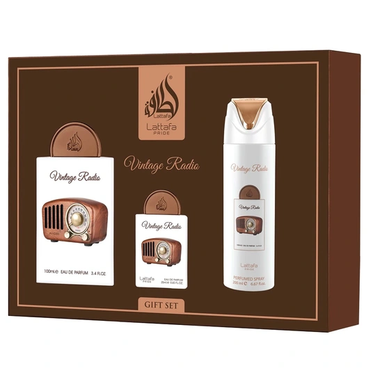 Universalūs kvepalai, Set Lattafa Vintage Radio EDP 100ml + EDP 20ml + Deodorant 200ml