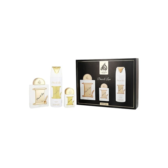 Universaalne parfüüm, komplekt Lattafa Peace & Love EDP 100ml + EDP 20ml + Deodorant 200ml