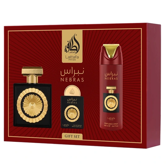 Universaalne parfüüm, komplekt Lattafa Nebras EDP 100ml + EDP 20ml + Deodorant 200ml