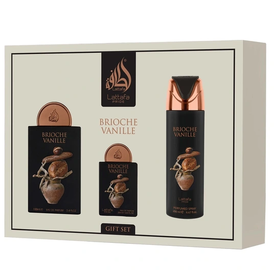 Universalūs kvepalai, Set Lattafa Brioche Vanille EDP 100ml + EDP 20ml + Deodorant 200ml