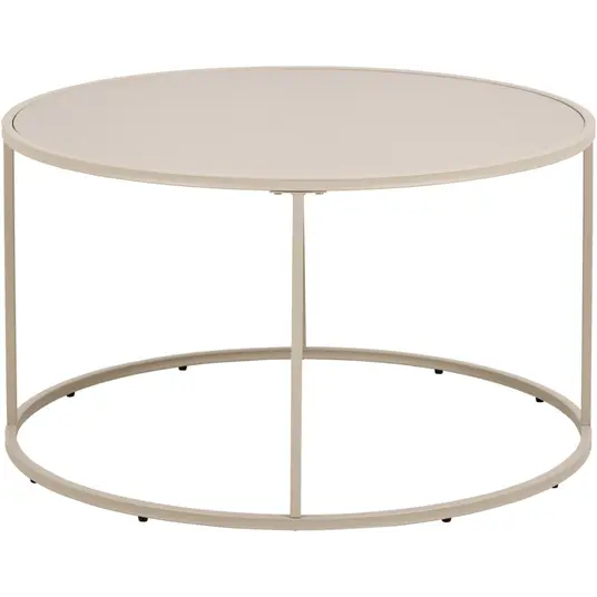 Seaford coffee table, Top melamine grey, Base steel matt grey, Ø80x45 cm