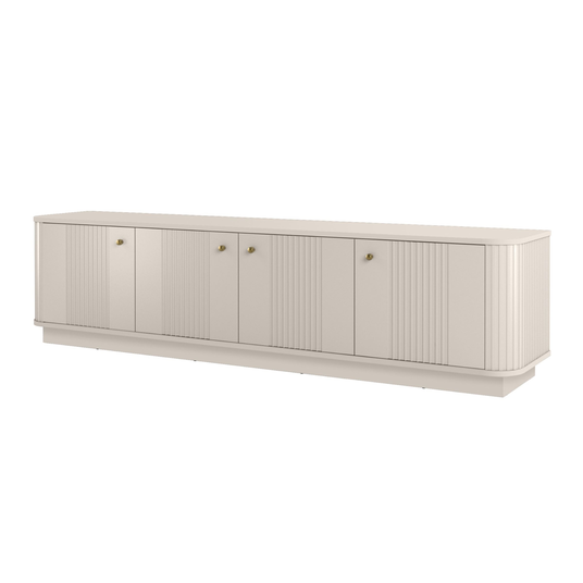 Tv Set Vesper 187 Cm - Cashmere / Gold Handles