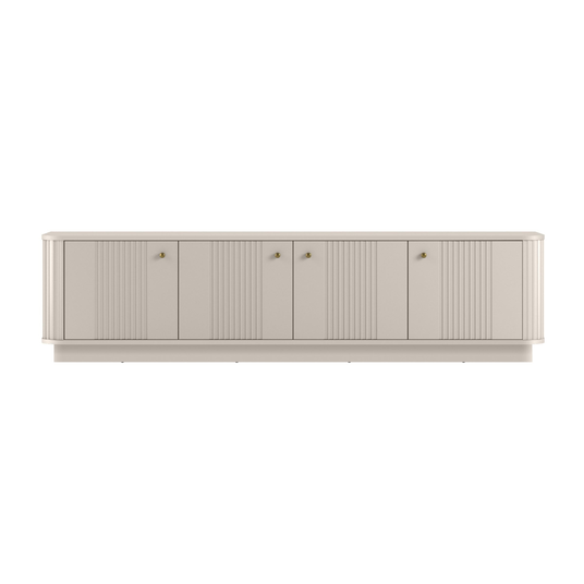 Tv Set Vesper 187 Cm - Cashmere / Gold Handles
