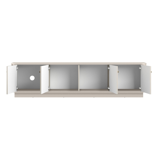Tv Set Vesper 187 Cm - Cashmere / Gold Handles