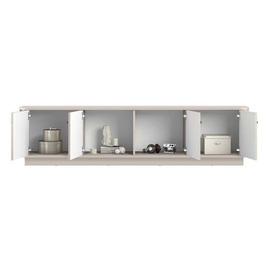 Tv Set Vesper 187 Cm - Cashmere / Gold Handles