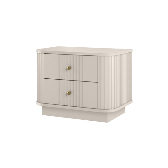 Set Of Night Stands Vesper - Cashmere / Gold Handles