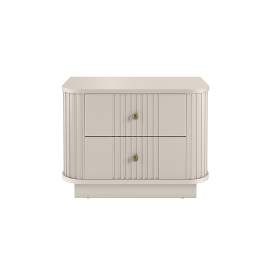 Set Of Night Stands Vesper - Cashmere / Gold Handles