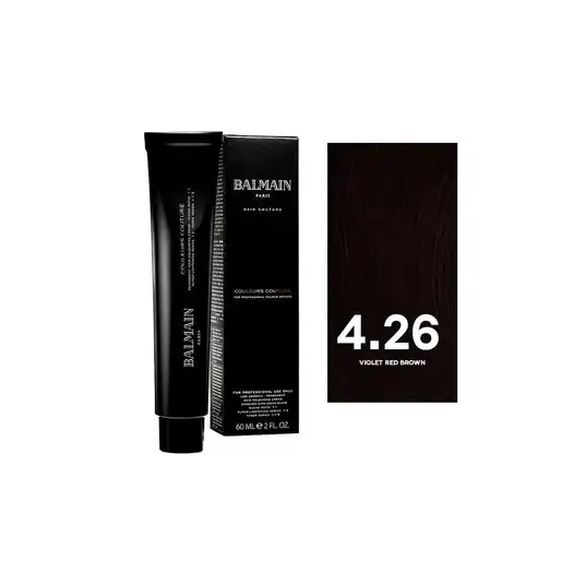 Balmain Professionnel, Couleurs Couture, püsiv juuksevärv, 4.26 Violet Red Brown, 60 ml