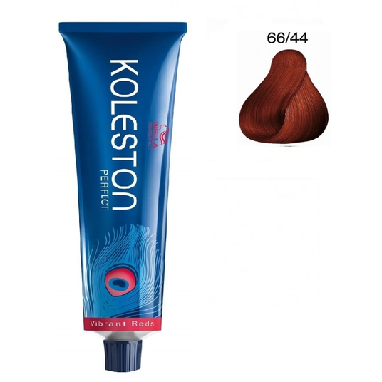 Wella Professionals, Koleston Perfect, Permanent Hair Dye, 66/44 Dark Blonde Intense Red, 60 ml