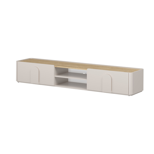 Tv Set Amilio 220 Cm - Cashmere / Oiled Oak / Cashmere Handles
