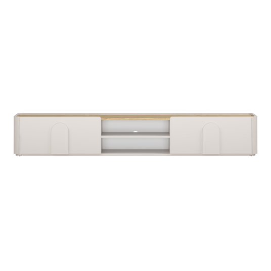 Tv Set Amilio 220 Cm - Cashmere / Oiled Oak / Cashmere Handles