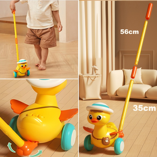 WOOPIE Stick Pusher Duck heli- ja valgusefektid