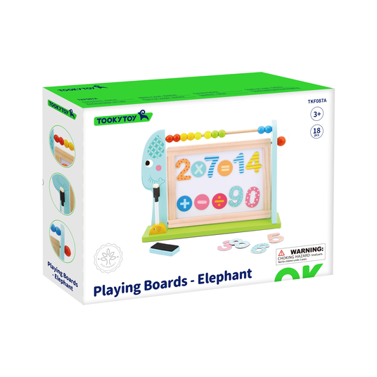 TOOKY TOY Suur puidust kahepoolne magnetiline + kriiditahvel