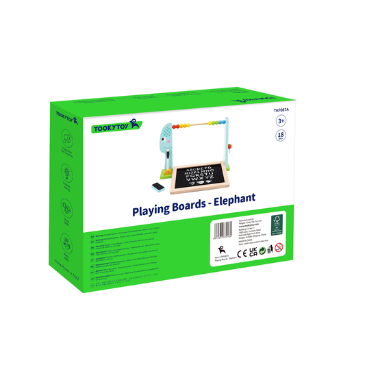 TOOKY TOY Suur puidust kahepoolne magnetiline + kriiditahvel