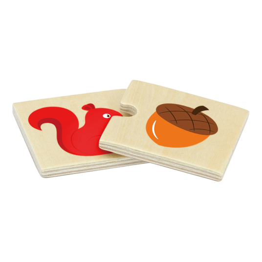 VIGA puidust puzzle "Sööda loomale, mida loomad söövad" Puzzle