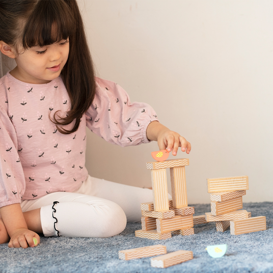 CLASSIC WORLD Puidust õppemäng "Wobbly Tower Stacking Blocks" 23el.