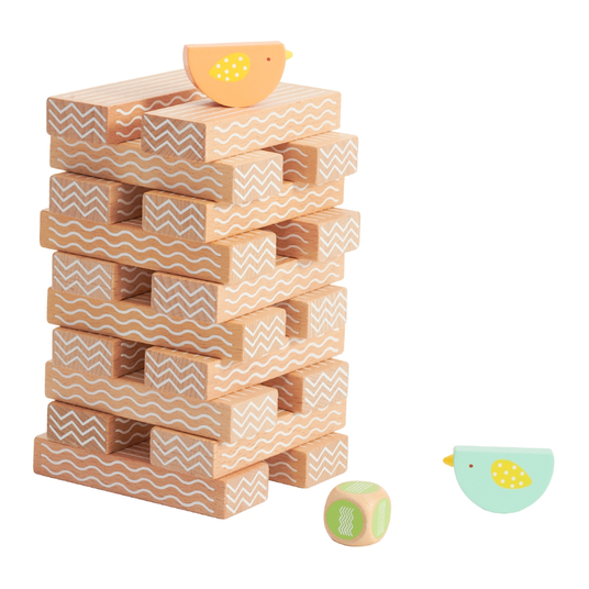CLASSIC WORLD Puidust õppemäng "Wobbly Tower Stacking Blocks" 23el.