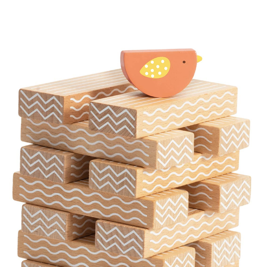 CLASSIC WORLD Puidust õppemäng "Wobbly Tower Stacking Blocks" 23el.