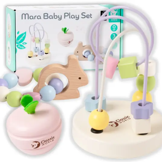 CLASSIC WORLD Pastell Baby Motor Set Box Esimesed mänguasjad alates sünnist