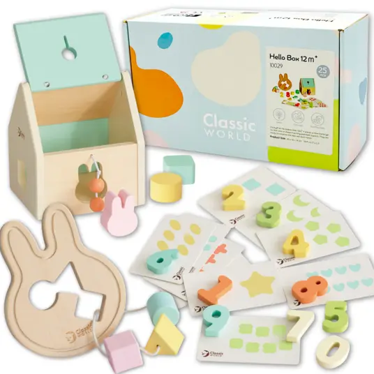CLASSIC WORLD Pastell beebikarp Esimene õppemänguasjade komplekt 12-18 kuud