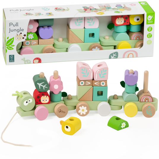 CLASSIC WORLD Montessori raudtee roomik puust puzzle