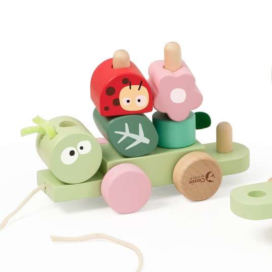 CLASSIC WORLD Montessori raudtee roomik puust puzzle