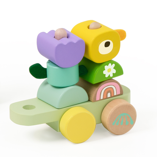 CLASSIC WORLD Montessori raudtee roomik puust puzzle