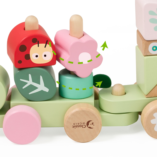 CLASSIC WORLD Montessori raudtee roomik puust puzzle