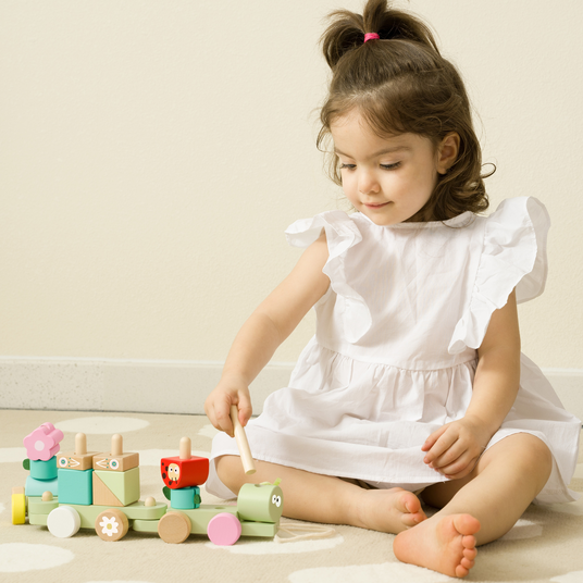 CLASSIC WORLD Montessori raudtee roomik puust puzzle