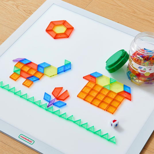 MASTERKIDZ Panel LED Sensory Box + Montessori mosaiikplaadid 140 tk.