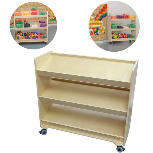 MASTERKIDZ rattahoidik - 3 riiulit lauatarvikute jaoks STEM 800H x 800L