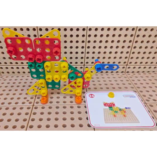 MASTERKIDZ geomeetriliste kujundplokkide komplekt STEM seinapaneelidele 260 el.