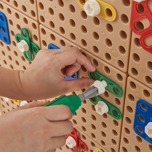 MASTERKIDZ geomeetriliste kujundplokkide komplekt STEM seinapaneelidele 260 el.