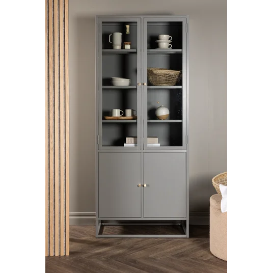 Bakal Covered Bookcase - Light Grey
