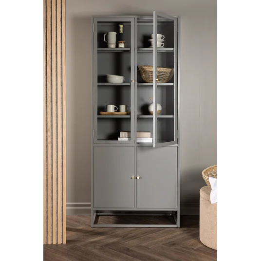 Bakal Covered Bookcase - Light Grey
