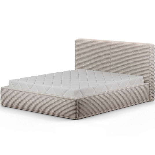 Pesillo Bed + Metal Frame/Gas Lift/Storage 140x200, Modern, White