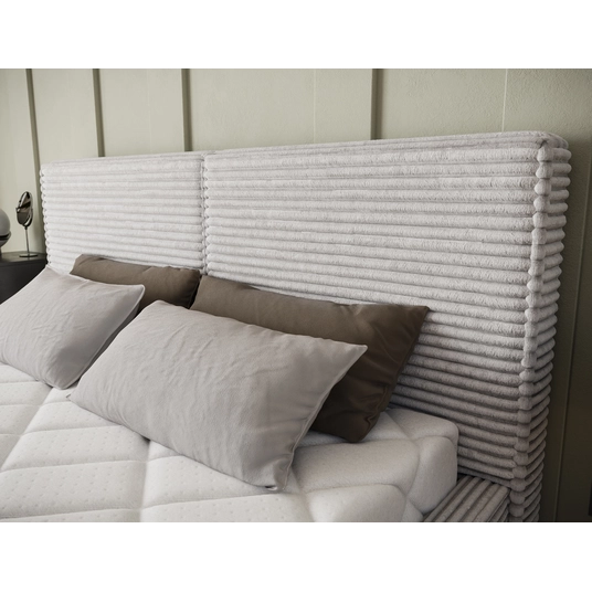 Pesillo Bed + Metal Frame/Gas Lift/Storage 160x200, Modern, White